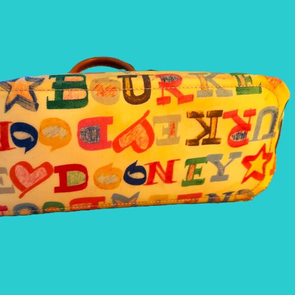 Dooney & Bourke Vintage Y2K Crayon Alphabet Hand/Crossbody with Gold Hardware - Picture 5 of 11